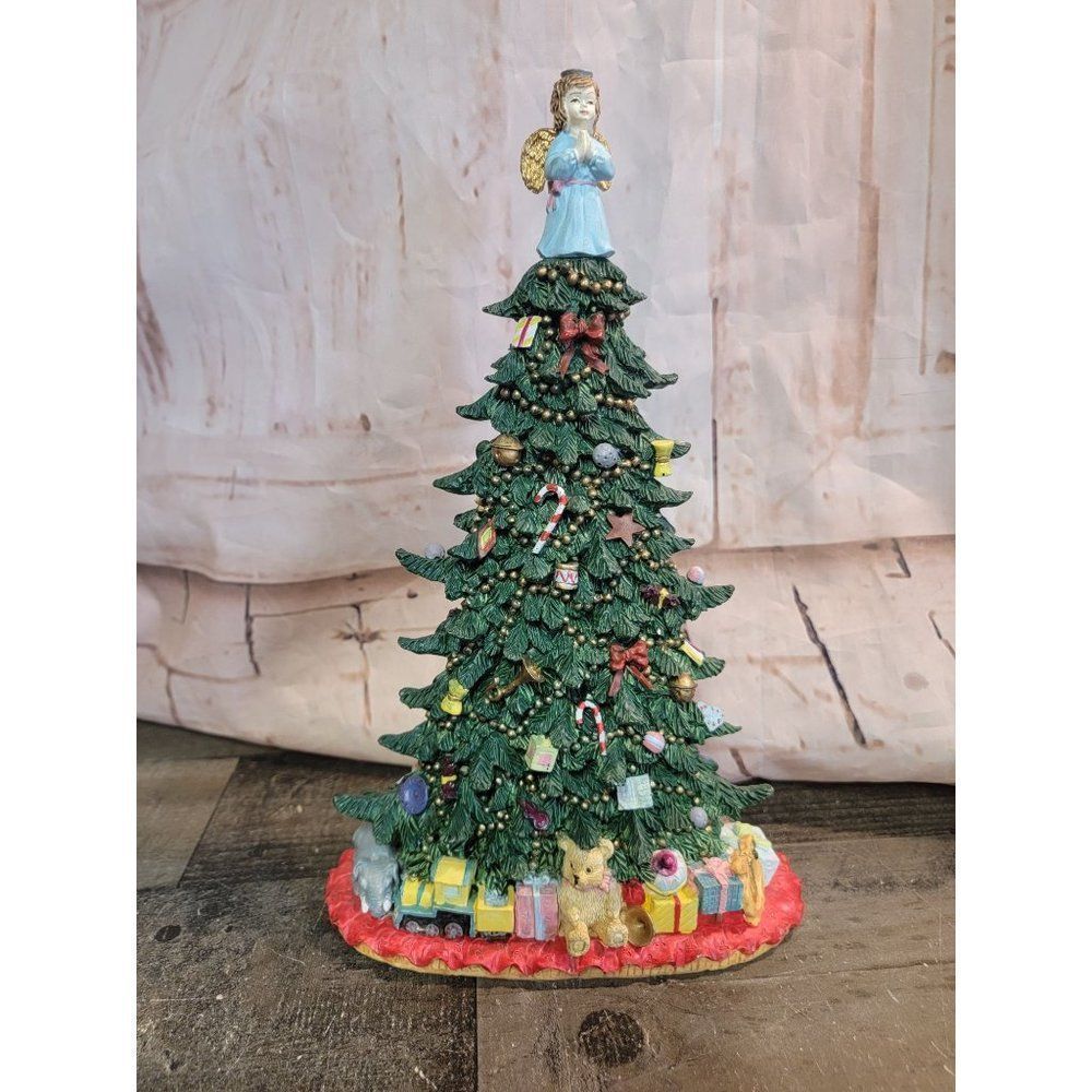 Xmas tree presents train elephant Angel toy harp star candy cane Xmas